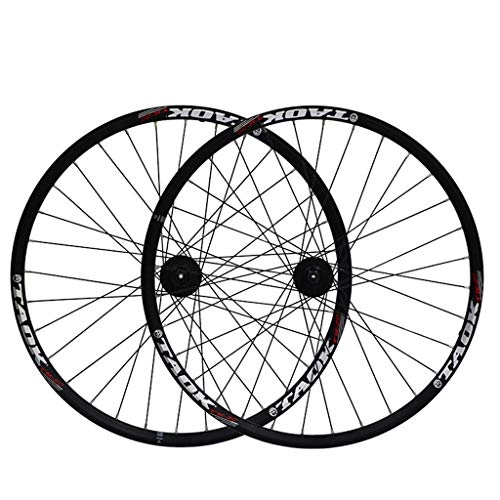 Mountain Bike Wheel : CHP MTB Wheel 26 Inch Bike Wheel Set Double Wall Alloy Rim Disc Brake 7-11 Speed Sealed Hub Quick Release Tires 1.75-2.1" 32H (Color : Wheel set)