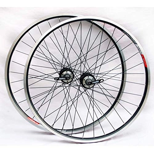 Mountain Bike Wheel : CHP MTB Wheelset For 26 Inch Bike Wheel Front And Rear Double Wall Alloy Rim Cassette Hub Sealed Bearing Disc / Rim Brake QR 7-11 Speed 36H (Color : -)