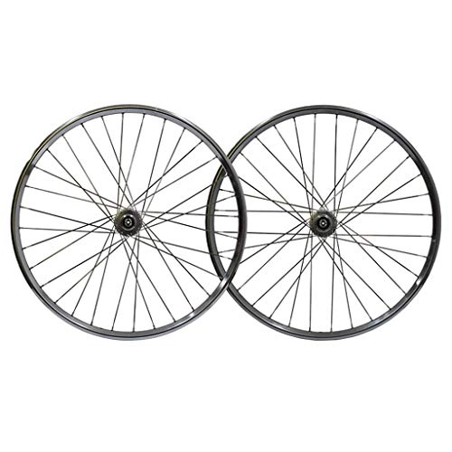 Mountain Bike Wheel : CHP Wheel 26" Bike Wheel Set MTB Double Wall Alloy Rim Silver Disc Brake 7 8 9 10 11 Speed Palin Bearing Hub Quick Release 1190g (Color : -)