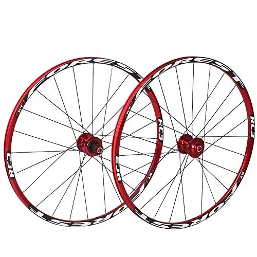 Mountain Bike Wheel : CHUDAN 26 MTB Bicycle Wheel Double Walled Cycling Wheels V-Brake Disc Rim Brake 24 Perforated Disc Wheelset Aluminum Alloy Wheel Hub Disc 8 / 9 / 10 Speed - Fast Release, 27.5in