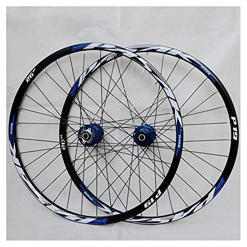 Mountain Bike Wheel : CHUDAN Mountain Bike Wheelset, 29 / 26 / 27.5 Inch Bicycle Wheel (Front + Rear) Double Walled Aluminum Alloy MTB Rim Fast Release Disc Brake 32H 7-11 Speed Cassette, A, 29in