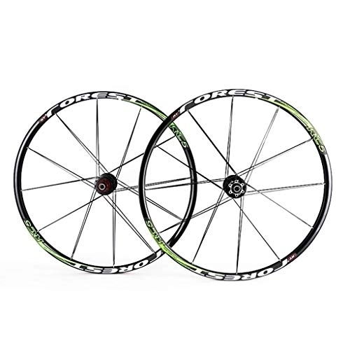Mountain Bike Wheel : Components 26 / 27.5 Inch Mountain Bike Wheels, MTB Bike Wheel Set Disc Rim Brake7 8 9 10 11 Speed Sealed Bearings Hub Hybrid Bike Touring (Color : Green, Size : 27.5inch)
