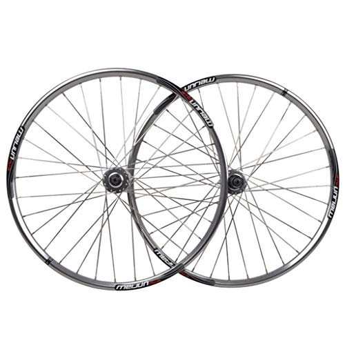 Mountain Bike Wheel : Components 26 Inch Wheel For Mountain Bike Bicycle Rim Silver Trekking Bike Wheels Disc Brake 32 Holes 7 8 9 Speed Cassette (Size : 26inch)