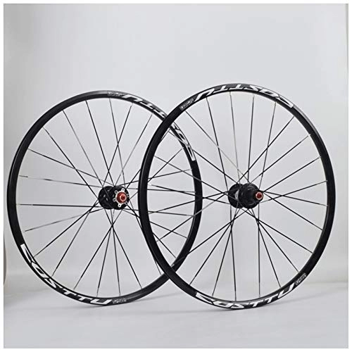 Mountain Bike Wheel : Components MTB Bicycle Wheelset 26 / 27.5 Inch Disc Brake Mountain Bike Rim Quick Release Sealed Bearings Hubs 7-11 Speed Cassette Freewheel 24 Spoke (Color : Black, Size : 26inch)