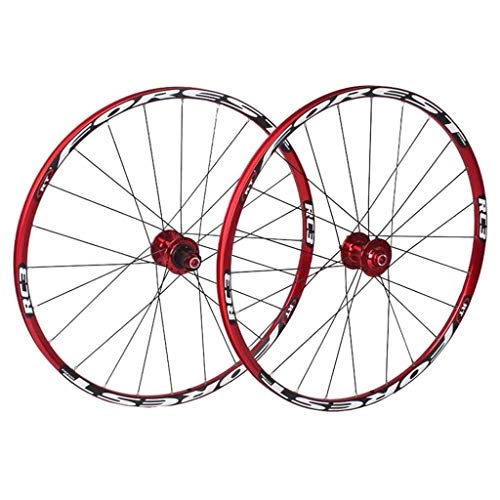 Mountain Bike Wheel : Cuthf Bike Wheelset 26 Inch Front Rear Wheelset Double-Walled MTB Rim Fast Release Disc Brake 32Holes 4 Palin 8-11 Speed, D, 26in