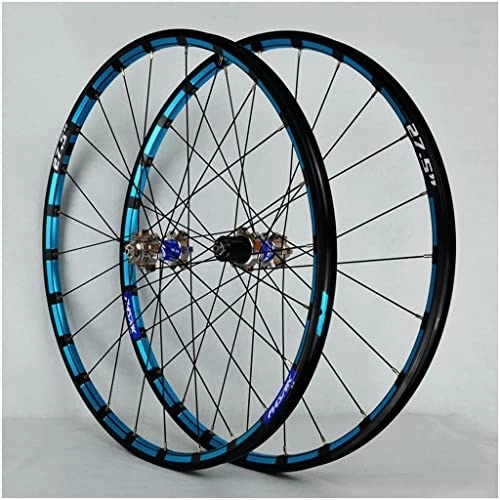 Mountain Bike Wheel : cvhtroe Mountain Bicycle Wheels 26 27.5 Inch, Double Wall Aluminum Alloy 24H Quick Release Disc Brake Cassette Wheel Rim for 7-11 Speed