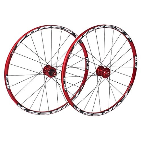 Mountain Bike Wheel : CWTC Mountain Bicycle Wheelset 27.5 Inch, Double Wall Aluminum Alloy MTB Cycling Wheels 26 In Disc Brake For 7 / 8 / 9 / 10 / 11 Speed (Size : 26in)
