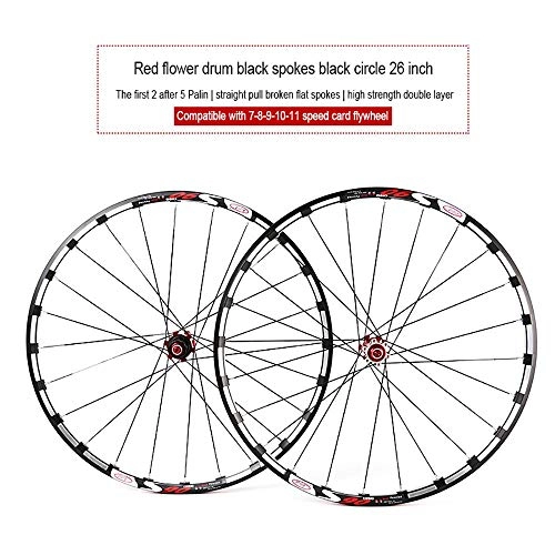 Mountain Bike Wheel : Cycle Wheel MTB Bike Wheel Mountain Bike Wheel 26 / 27.5 Inch Mountain Bike Wheel Set 120 Ring CNC Process Half Carbon Straight Pull Front And Rear Drums Modified