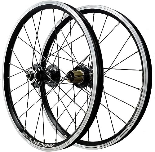 Mountain Bike Wheel : Cycling Wheels 20 Inch 406 Rims V / Disc Brakes Mountain Bike Wheelset 24 Hole Mountain Bike Rims Cycling Wheels