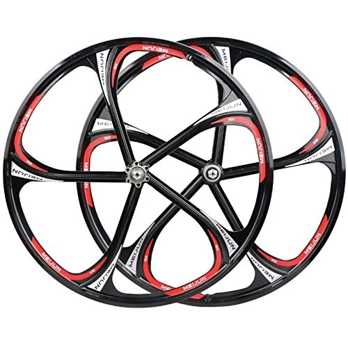 Mountain Bike Wheel : Cycling Wheels 26 Inch Mountain Bike Wheelset Disc Brake Bearing Double Wall Integrated Magnesium Aluminum Alloy Wheel Quick Release