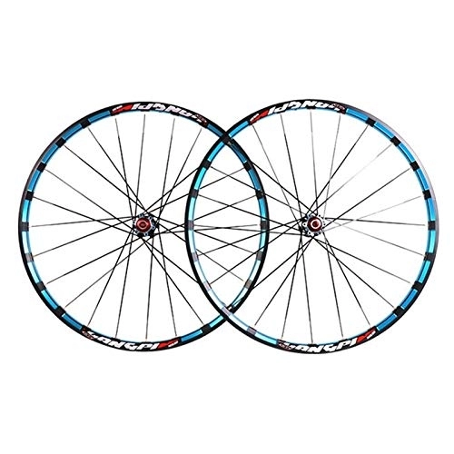 Mountain Bike Wheel : Cycling Wheels Bike Wheel Set 26 27.5in MTB Bicycle Rim Carbon Hub Cycling 7 Sealed Bearing Quick Release Wheel Disc Brake For 7 8 9 10 11 Speed Cassette Flywheel ( Color : Blue , Size : 27.5inch )