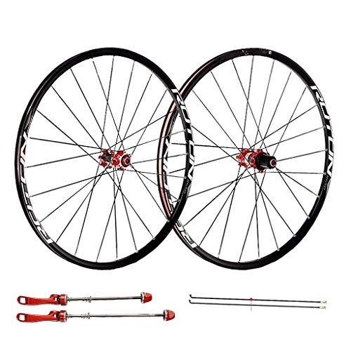 Mountain Bike Wheel : Cycling Wheels for 26 27.5 29 inch Mountain Bike Wheelset, Alloy Double Wall Quick Release Disc Brake 7 8 9 10 11 Speed (Color : A, Size : 27.5inch)