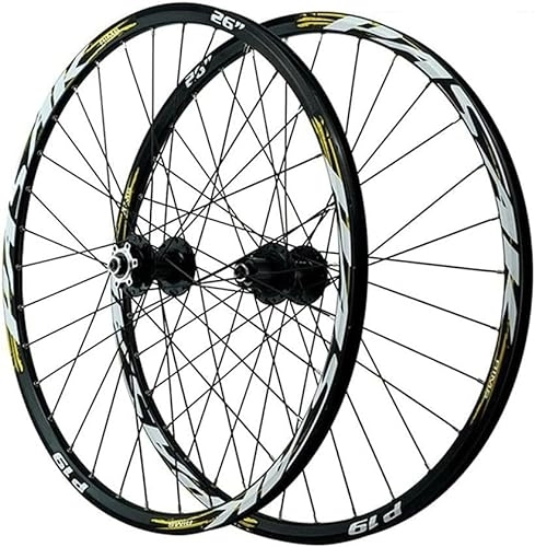 Mountain Bike Wheel : Cycling Wheels Mountain Bike Wheels 26 27.5 29 Inch Bicycle Wheels Large Hub 6 Claw Wheels 9MM Wheel Set Rims Wheelsets (Color : Gold, Size : 27.5 inch)