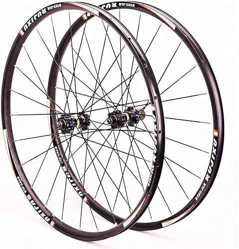 Mountain Bike Wheel : Cycling Wheels Mountain Bike Wheelset 700C Bicycle Wheels Quick Release Hub For 7 8 9 10 11 Speed Wheelsets (Color : Schwarz, Size : 700C2)