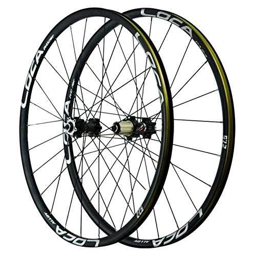 Mountain Bike Wheel : Cycling Wheelsets, Disc Brake 24 Holes Front 2 Rear 4 Bearings Quick Release MTB Rim 26 / 27.5'' (Size : 27.5inch)
