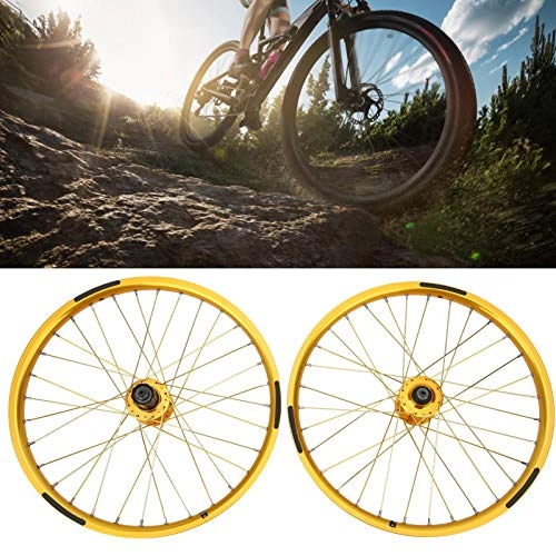 Mountain Bike Wheel : DAUERHAFT 1Pair Bicycle Wheel Set, 32 Holes Stable Performance Bicycle Wheelset, 20inches Mountain Bike Wheel, for Bicycle