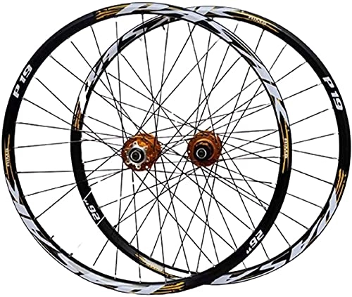 Mountain Bike Wheel : DBXOKK Mountain Bike Wheelset 26, 27.5, 29 Inch Bicycle Wheel Wheelset (Front + Back) Double-Walled Made of Aluminum Alloy with Quick Change Disc Brake 32H 7-11 Speed Cassette(#2, 26in)