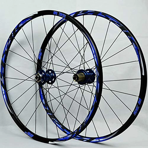 Mountain Bike Wheel : DL 26 / 27.5 inch carbon fiber Wheelset Rims MTB Bike Rim Suitable for road bikes, Blue