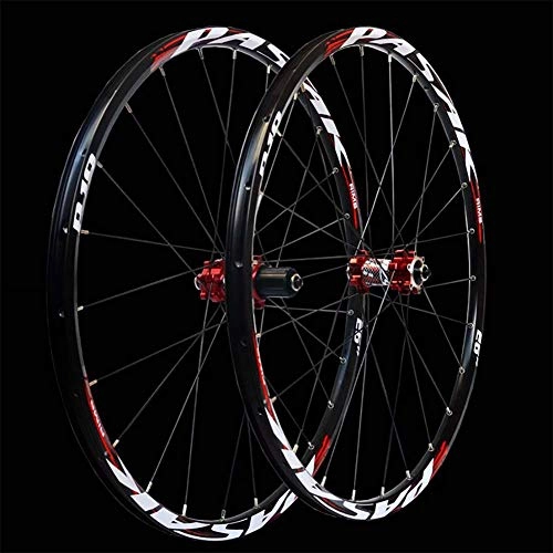 Mountain Bike Wheel : dl 26 / 27.5 Inch Mountain Bike Wheels with Alloy wheel Disc Brake Hubs 24 holes, Red, 27.5inch
