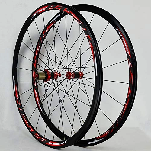 Mountain Bike Wheel : DL 30mm matte black aluminum ring Wheelset Rims with disc brake sealed bearing ultra smooth Diameter 693 (mm), Red