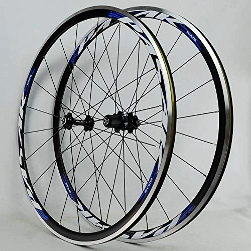 Mountain Bike Wheel : DL 700C Road Bike Wheels with Disc Brake Hubs 7 / 8 / 9 / 10 / 11 speed flywheels support installation Diameter 631 (mm), Blue