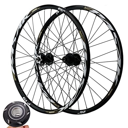 Mountain Bike Wheel : Double Wall Aluminum Alloy MTB Bike Wheelset Rim 26 27.5 29 Inch, QR 9x100mm Hybrid / Mountain Disc Brake Wheels For 7-12 Speed (Size : 29 inch)