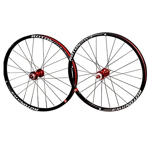 Mountain Bike Wheel : DSMGLSBB Bike Wheelset, 26 IN Aluminum Alloy MTB Cycling Disc Brake Wheels, Double Wall Flat Spokes Bicycle Wheel Set, Front 2 Rear 5 Sealed Bearing Fit 8-11 Speed MTB Wheelset