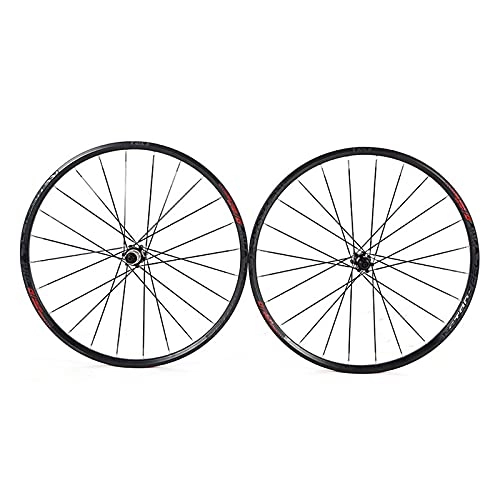 Mountain Bike Wheel : DSMGLSBB Bike Wheelset, Aluminum Alloy Four-Pilin Mountain Wheel Set, 27.5 Inch 29 Inch Disc Brake Rim, Straight Pull Flat Spoke Barrel Shaft Support 8-12 Speed Cassette, Red, 27.5in