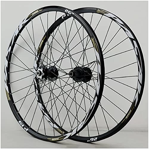 Mountain Bike Wheel : DYSY 26 Inch 27.5" 29ER MTB Bicycle Wheelset Aluminum Alloy Disc Brake Mountain Cycling Wheels 32 Hole for 7 / 8 / 9 / 10 / 11 Speed Rim (Color : B, Size : 27.5 inch)