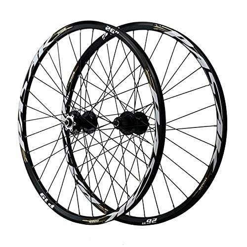 Mountain Bike Wheel : DYSY Bicycle MTB Wheelset 26 Inch 27.5 29ER Aluminum Alloy Disc Brake Mountain Cycling Wheels 32 Hole for 7 / 8 / 9 / 10 / 11 Speed Rim (Color : Metallic, Size : 27.5 inch)