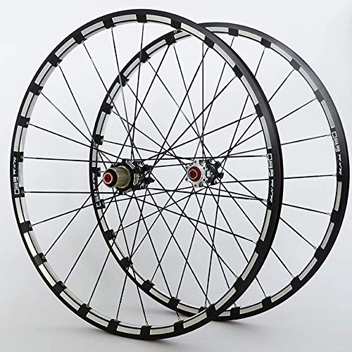 Mountain Bike Wheel : DZGN Mountain bike bicycle front 2 rear 5 sealed bearing 26 27.5 inch wheel super smooth wheel rim, 27.5