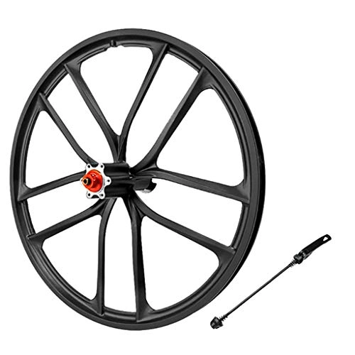 Mountain Bike Wheel : F Fityle 20'' Folding Bike Wheelset 20inch Mountain Bicycles Integrated Wheels with Schrader Valve, Quick Release Skewer Wheels Replacement - Rear