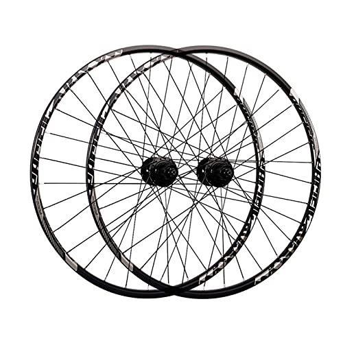 Mountain Bike Wheel : FDSAA Mountain Bike Wheelset Aluminum Alloy Double Wall Rims Hub MTB Bicycle Wheels Disc Brake Fit 7 / 8 / 9 / 10 / 11 Speed Flywheel (Size : 27.5inch)