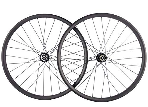Mountain Bike Wheel : FidgetGear 27.5 inch 650B 30mm width Carbon wheelset Hookless mountain bike carbon wheels