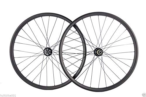 Mountain Bike Wheel : FidgetGear 27.5er 650B 24mm width Carbon wheelset for mountain bike tubeless compatible