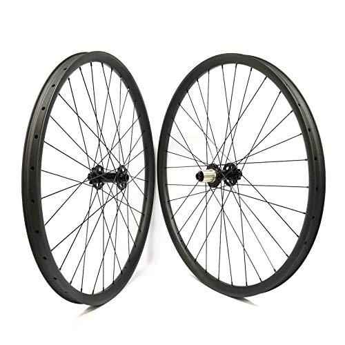 Mountain Bike Wheel : FidgetGear 29er Carbon wheelset 35mm width mountain bicycle tubeless wheels with Powerway