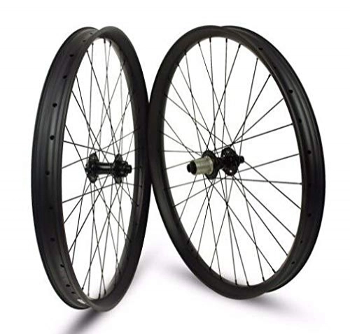 Mountain Bike Wheel : FidgetGear 650B Mountain Bike Carbon Wheelset 50mm Width 25mm Depth with boost hub 110 / 148