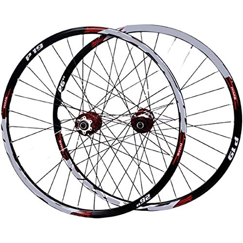 Mountain Bike Wheel : FREEDOH 26 / 27.5 / 29 Inch Mountain Bike Wheel Front 2 Rear 4 Bearing Mountain Bike Rims Aluminum Alloy Double Layer Rim with Quick Change Disc Brake 32H 7-11 Speed Cassette, 29inch, C