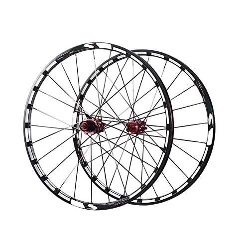 Mountain Bike Wheel : Front Rear Rim 24 Hole Disc Brake 26 27.5 Inch Mountain Bike Wheels Set Aluminium Alloy Double Wall V Section Rims 8 / 9 / 10 / 11-Speed Cassette Type Sealed Bearings Hub