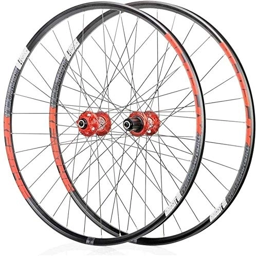 Mountain Bike Wheel : GAOTTINGSD Wheel Mountain Bike Bike REAR Wheel 26" 27.5" 29" Mag Alloy Wheelset V- Brake / Disc Rim Brake 8, 9, 10, 11, Speed Sealed Bearings Hub Quick Release 32 Hole (Color : Red, Size : 29inch)