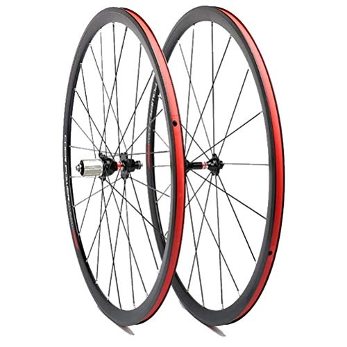 Mountain Bike Wheel : GFYWZ Mountain Bike Wheelset 700X23C, Bicycle Wheel (Front Rear) Aluminum Alloy Bicycle Wheel V Brake Front 20 Holes, Rear 24 Holes 11 Speed
