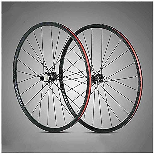 Mountain Bike Wheel : GJJSZ 29 inch bicycle wheelset double wall aluminum alloy mountain bike wheels rim disc brake quick release 24 holes 8, 9, 10, 11 speed