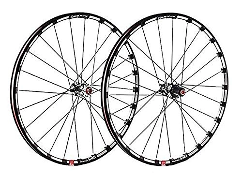 Mountain Bike Wheel : GJJSZ Mountain bike wheelset 26 / 27.5 / 29 inches, bike rear wheel double-walled aluminum alloy wheels disc brake carbon fiber hub Palin bearings 7 / 8 / 9 / 10 / 11 speed cassette