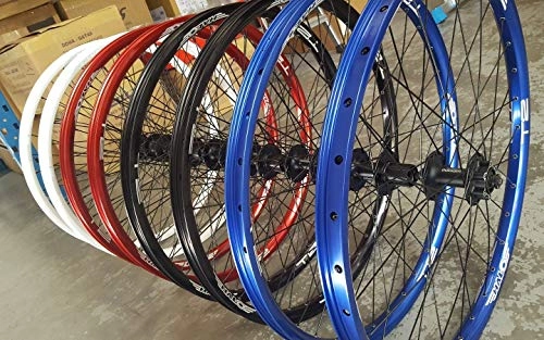 Mountain Bike Wheel : Halo T2 Disc Wheels (PAIR) Shimano M475 Disc Hubs Mountain Bike Wheelset 26" (Free UK Postage) (Blue)