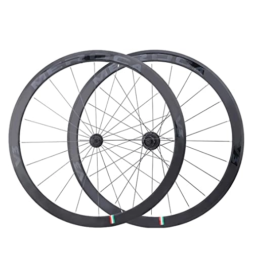 Mountain Bike Wheel : HDGZ 700C Road Bike Wheels Quick Release V / C Brake Bike Wheelset Alloy Mountain Disc Double Wall Front Rear Wheels for 8 9 10 11 Speed Freewheels (Color : Black, Size : 100 / 130mm)