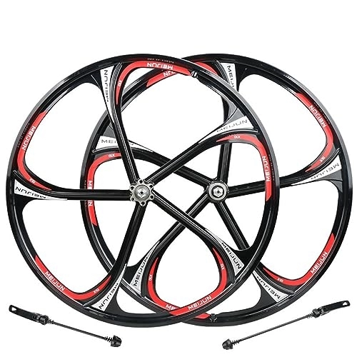 Mountain Bike Wheel : Hengqiyuan Bike Wheel Set, Mountain Bike Bearing Integrated Wheel Set, 26-Inch Aluminum-Magnesium Alloy Quick Release Wheel
