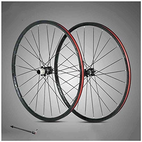 Mountain Bike Wheel : HJRD 29 inch bicycle wheelset double wall aluminum alloy mountain bike wheels rim disc brake quick release 24 holes 8, 9, 10, 11 speed