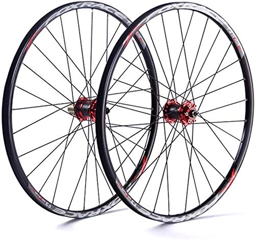 Mountain Bike Wheel : HJRD bicycle wheelset, 26 / 27.5"Ultralight bicycle wheel double-walled cycling wheels V-brake disc rim brake Fast release for 7 / 8 / 9 / 10 / 11 speed K