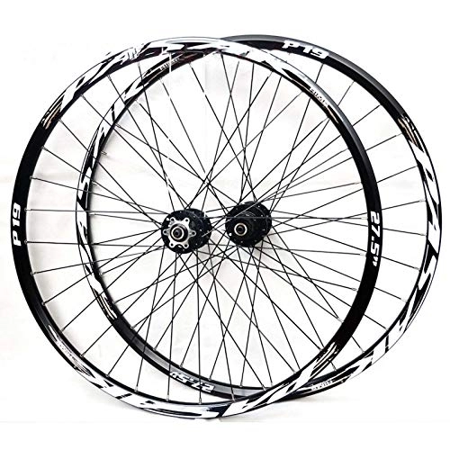 Mountain Bike Wheel : HJRD Bike Wheelset, 26 / 27.5 / 29 inch Mountain Bike Wheel Brake Wheel Set Quick Release Palin Bearing 7, 8, 9, 10, 11 Speed, black(27.5)