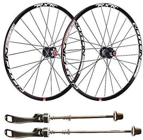 Mountain Bike Wheel : HJRD Mountain bike rims, 26 inch bicycle wheelset double-walled aluminum alloy bicycle wheels Quick release disc brake 24 holes 7 8 9 10 11 speed